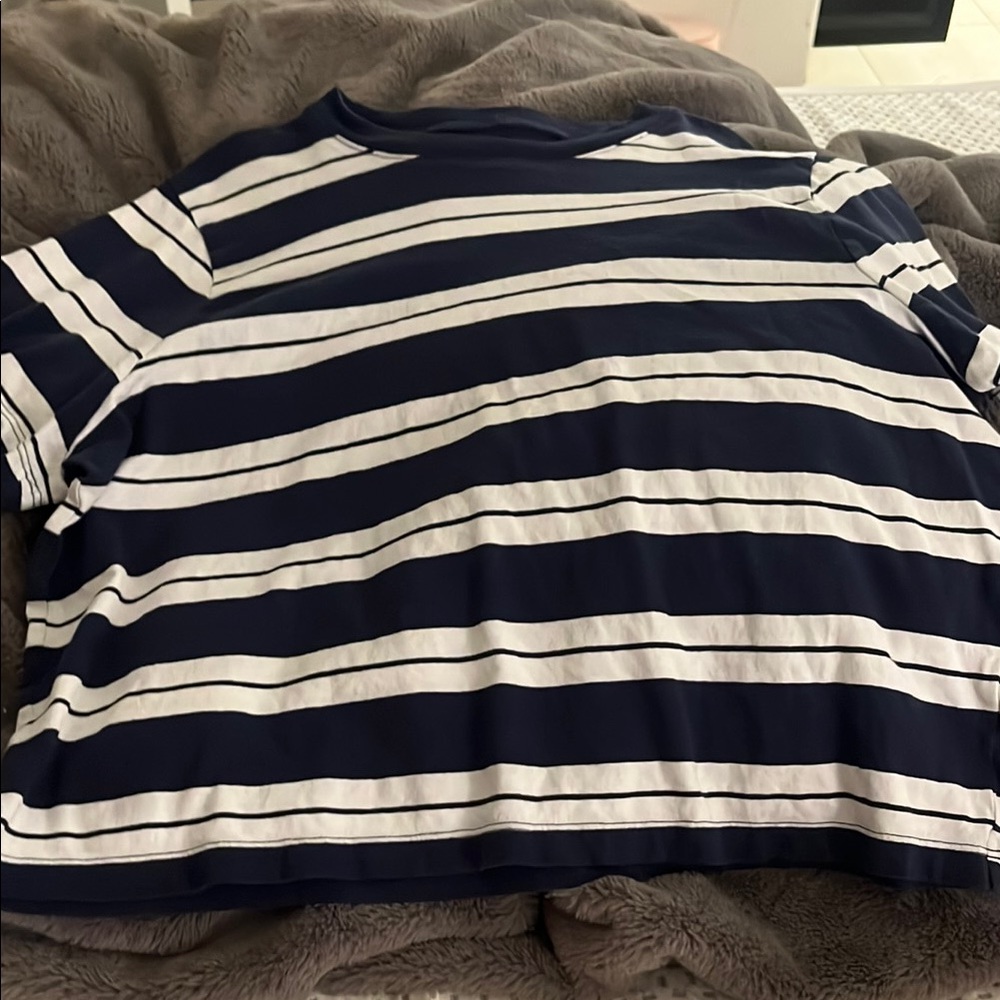 Navy and White Striped T-Shirt